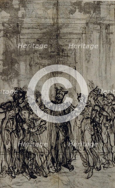 Study for Vignette in Jean François Marmontel's "Contes Moraux", c. 1765. Creator: Hubert Francois Gravelot.