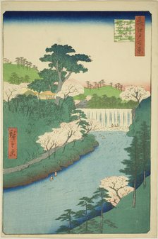 The Dam on the Otonashi River at Oji, Commonly Called "The Great Waterfall" (Oji Otonashig..., 1857. Creator: Ando Hiroshige.