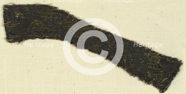 Textile with Foliated Ornament and Eagle's Head, Italian, 14th century. Creator: Unknown.