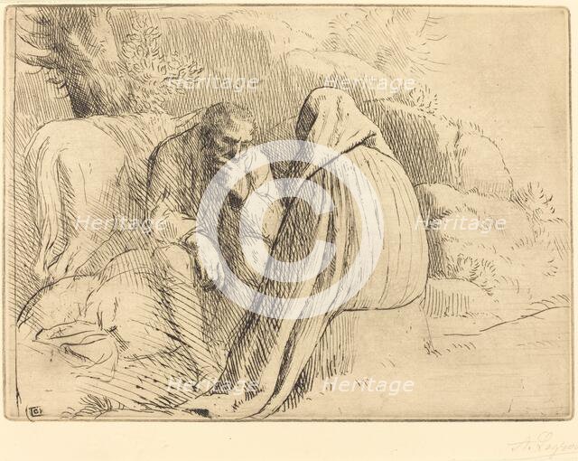 Bohemien Encampment (Campement de bohemiens). Creator: Alphonse Legros.