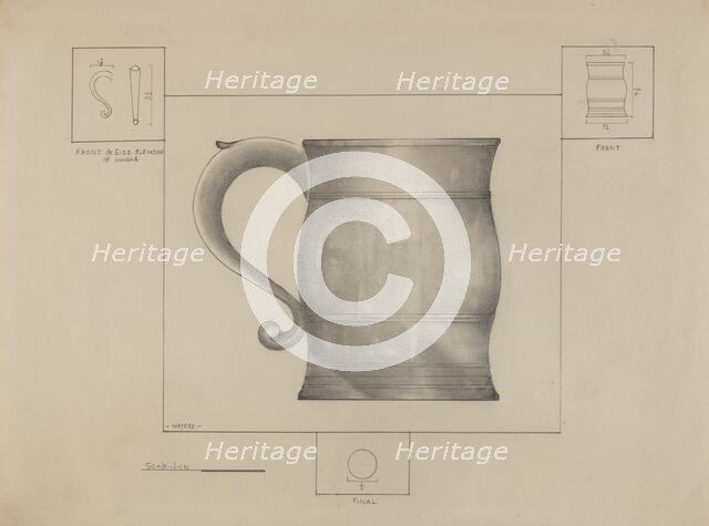 Pewter Mug, c. 1936. Creator: Henry Meyers.