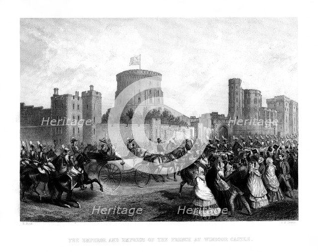 The Emperor and the Empress of the French at Windsor Castle, 1855, (1875).Artist: CH Jeens