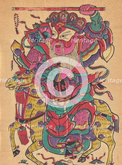 One hundred thirty-five woodblock prints including New Year's pictures (nianh..., 19th-20th century. Creator: Unknown.