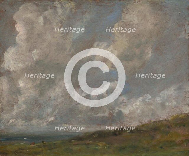 Study Of Clouds Over A Landscape, c1821-22. Creator: John Constable.