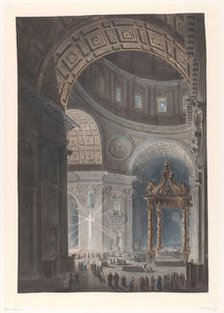Illumination of the Holy Cross in St. Peter's, 1768-1804. Creator: Francesco Piranesi.