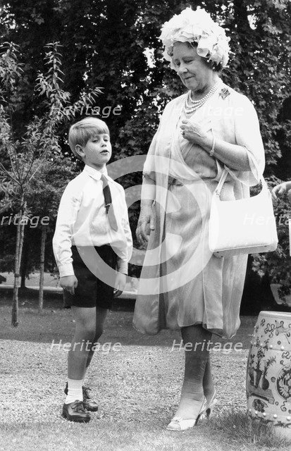 The Queen Mother and Prince Edward, Clarence House, London, 1970. Artist: Unknown