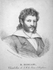 'B. Bergami', c1820. Creator: Charles-Philibert de Lasteyrie.