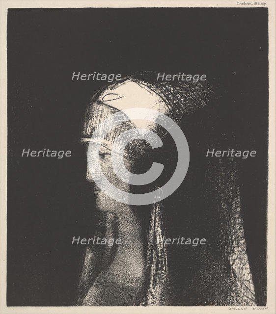 Druidesse, 1891. Creator: Odilon Redon.