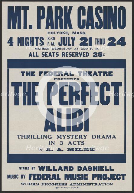 The Perfect Alibi, Holyoke, MA, [193-]. Creator: Unknown.