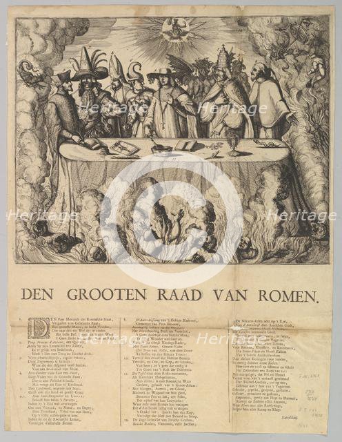 Den Grooten Raad van Romen, 1665-1708. Creator: Style of Romeyn de Hooghe (Dutch, Amsterdam 1645-1708 Haarlem).