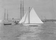 The cutter 'Folly' under sail. Creator: Kirk & Sons of Cowes.