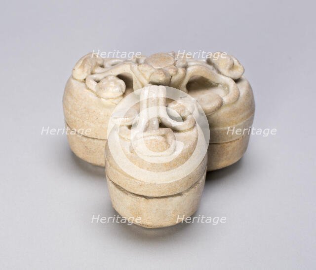 Triple Covered Box with Branches of Floral Heads, Song dynasty (960-1279). Creator: Unknown.