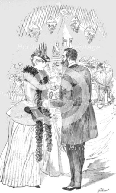 ''The Paris Season - drawn by Mars; At a Charity Bazaar', 1891. Creator: Mars.