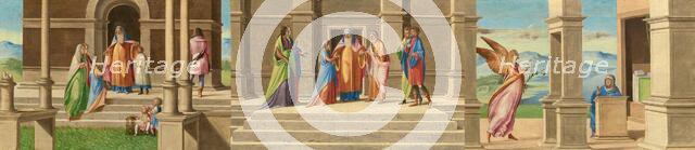 The Presentation and Marriage of the Virgin, and the Annunciation, 1520/1525. Creator: Benedetto Diana.