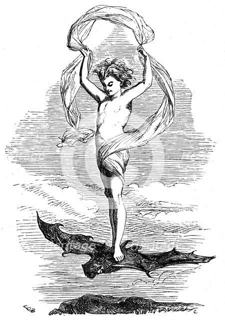 Scene from The Tempest by William Shakespeare, 1856-1858. Artist: Unknown