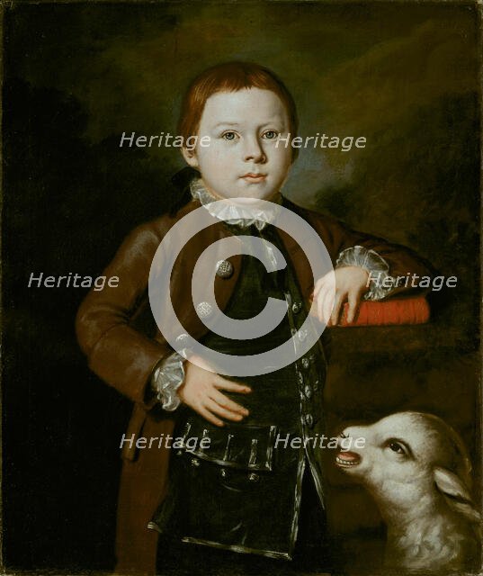 Boy of Hallett Family with Lamb, 1766/76. Creator: Unknown.