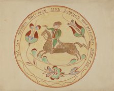 Pa. German Plate, 1935/1942. Creator: Unknown.