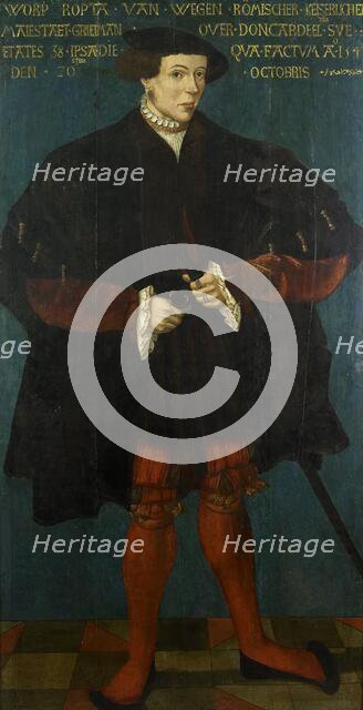 Portrait of Worp van Ropta, Chief Magistrate of East Dongeradeel, 1542. Creator: Friese School 1542.