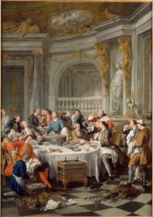 The Oyster Meal, 1735. Artist: Troy, Jean-François de (1679-1752)