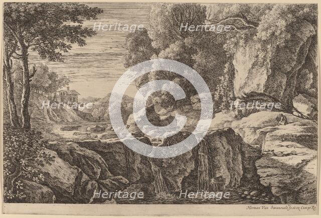 The Small Waterfall. Creator: Herman van Swanevelt.