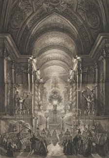 Ceremony held in the Cappella Paolina, Vatican, 1787. Creator: Francesco Piranesi.