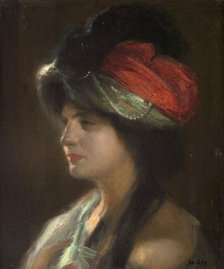 Yamila in a turban, 1907. Creator: Joseph Marius Avy.