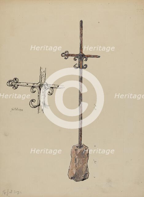 Portion of Original Weather Vane, c. 1936. Creator: Geoffrey Holt.