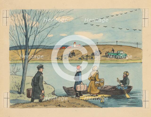 Across the river, 1928. Creator: Andrej Kovacik.