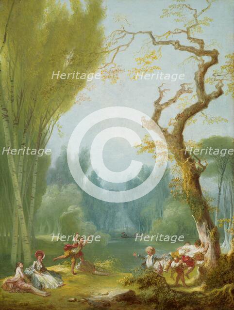 A Game of Horse and Rider, c. 1775/1780. Creator: Jean-Honore Fragonard.