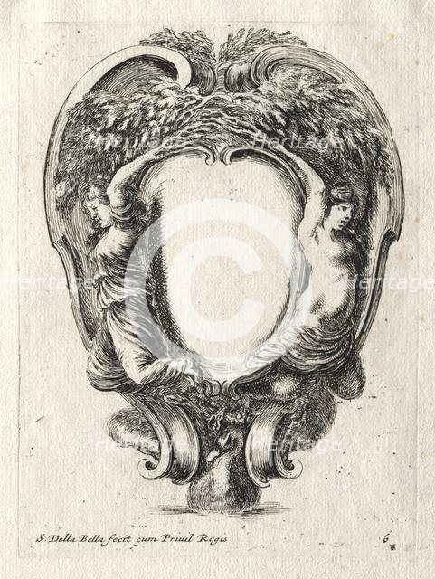 New Model for a Cartouche, 1647. Creator: Stefano Della Bella (Italian, 1610-1664).