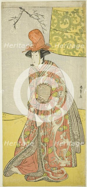 The Actor Segawa Kikunojo III (?) or Segawa Otome (?) as a Shirabyoshi Dancer in Musume..., c. 1783. Creator: Shunsho.