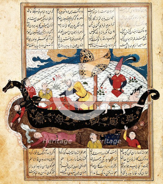 Merchant ship attacked by pirates, 15th century. Artist: Anonymous  