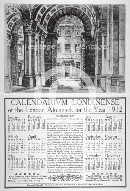 No 10 Downing Street, Westminster, London, 1931. Artist: William Monk