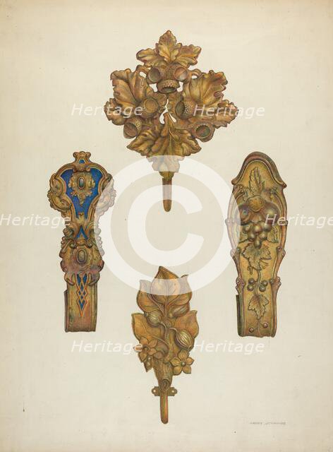 Tie-back, c. 1939. Creator: Harry Jennings.