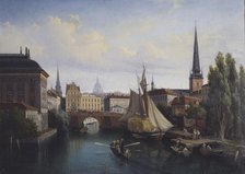 View of the Riddarholmskanalen, Stockholm, 1835, 1880. Creator: Gustav Wilhelm Palm.