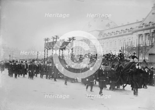Funeral cortege for King Leopold, Belgium, 1910. Creator: Bain News Service.