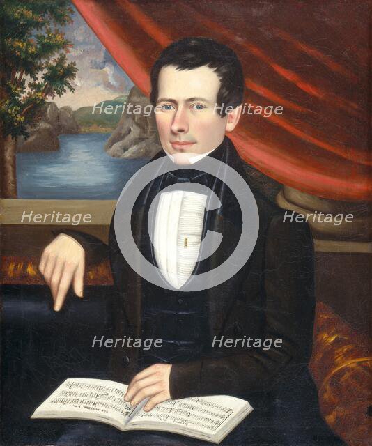 Man with a Tune Book: Possibly Mr. Cook, c. 1838. Creator: Erastus Salisbury Field.