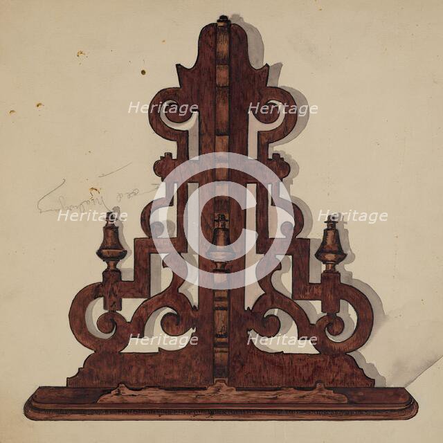 Mahogany Shelf, c. 1940. Creator: Marie Lutrell.