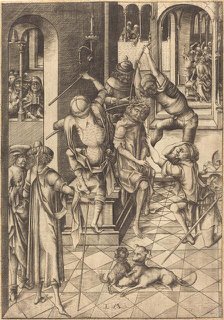 The Crowning with Thorns, c. 1480. Creator: Israhel van Meckenem.