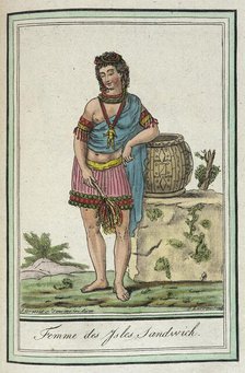 Costumes de Différents Pays, 'Femme des Ysles Sandwich', c1797. Creator: Jacques Grasset de Saint-Sauveur.