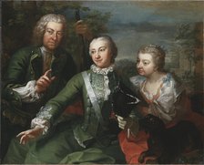 Carl Gustaf Tessin, Ulla Sparre af Sundby and Brita Stina Sparre, 1736. Creator: Martin van Meytens.