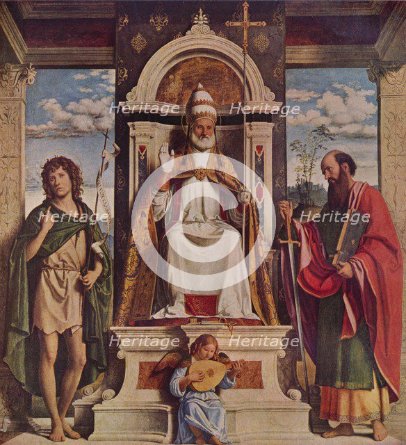 'Saint Peter enthroned with Saints, John the Baptist and Saint Paul', c1516. Creator: Giovanni Battista Cima da Conegliano.