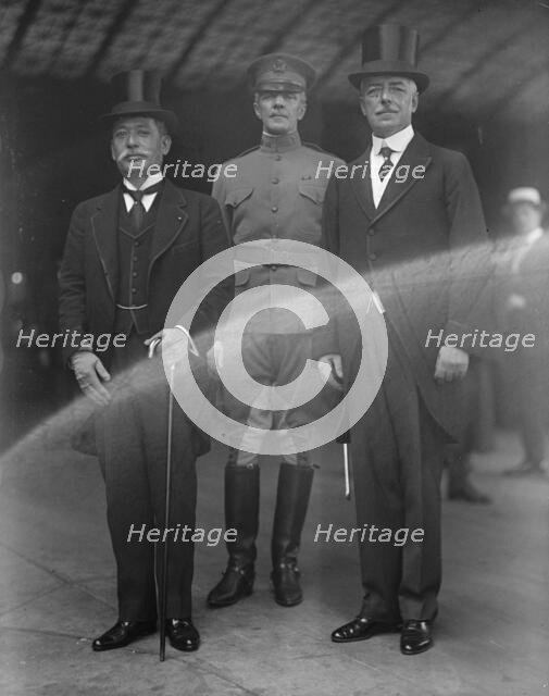 Japanese Mission To U.S. - Ishii, Harts, Lansing, 1917. Creator: Harris & Ewing.