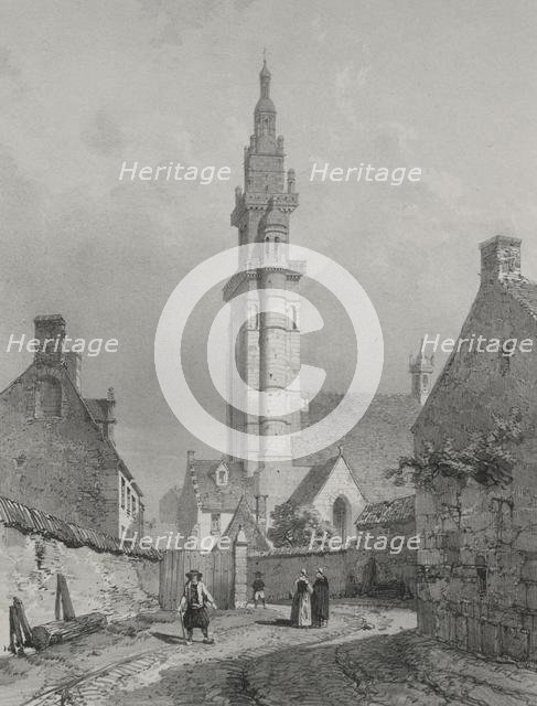 Voyages pittoresques et romantiques dans lancienne France. Bretagne: Eglise de Roscoff. Creator: Eugène Cicéri (French, 1813-1890).