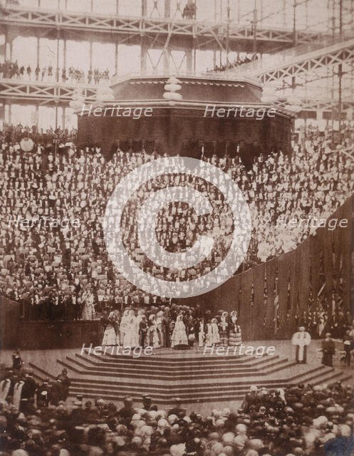 'The Opening Ceremony', Crystal Palace, Sydenham, 1852-1854. Creator: Philip Henry Delamotte.