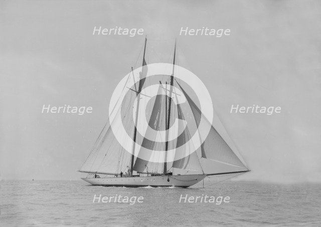 The handsome racing schooner 'Waterwitch', 1911. Creator: Kirk & Sons of Cowes.