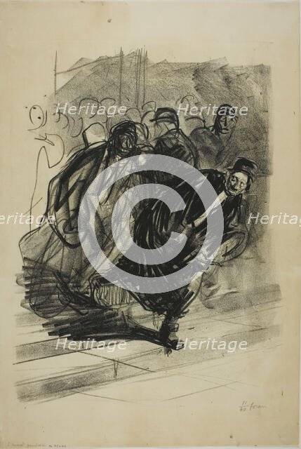 The Lawyer Pursued, 1915. Creator: Jean Louis Forain.