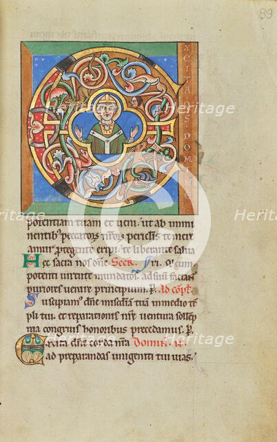 Initial E: An Archbishop; Stammheim Missal, probably 1170s. Creator: Unknown.