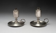 Pair of Lamps, 1822/50. Creator: Roswell Gleason.