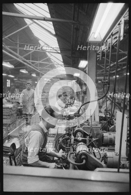 Factory floor of the Wear Flint Glass Works, Alfred Street, Millfield, Sunderland, 1961. Creator: Eileen Deste.